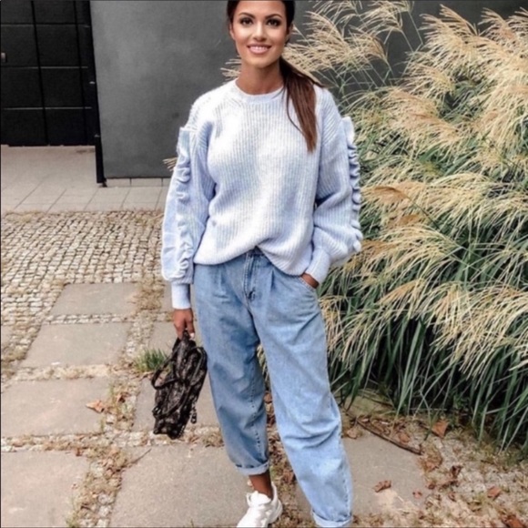 NWT Zara 🦋Bloggers Fave🦋 Flounce Knit Sweater - Picture 9 of 14